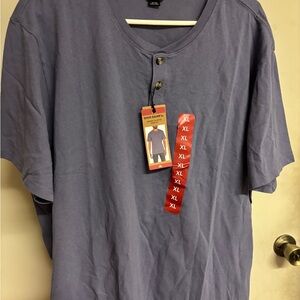 NWT Eddie Bauer Men's Blue Henley Shirt